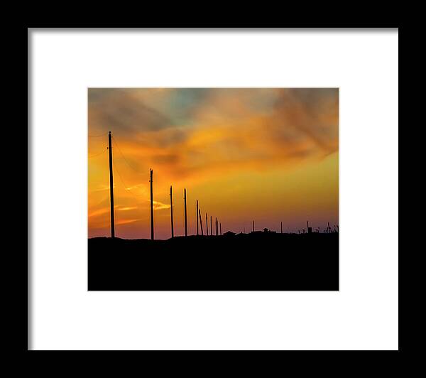 Sunset Framed Print featuring the photograph Dune Road Sunset by Cathy Kovarik