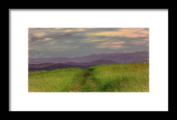 Appalachian Trail Framed Print featuring the photograph Dusk Along the Appalachian Trail by Marcy Wielfaert