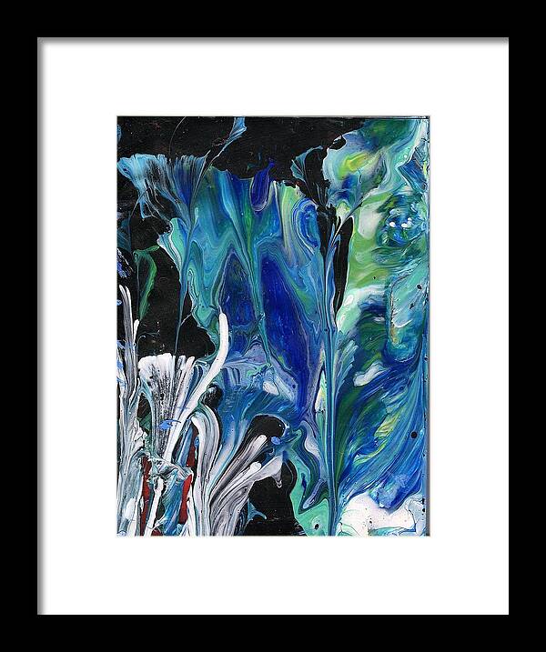 Abstract Flowers Framed Print featuring the painting Dvd Art2 by Lyn Hayes