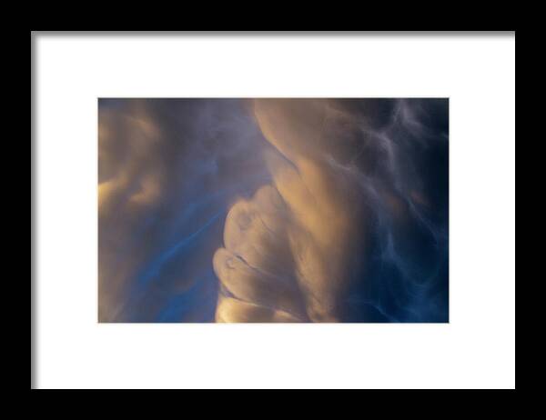 Nebraskasc Framed Print featuring the photograph Dying Thunderstorms at Sunset 017 by NebraskaSC