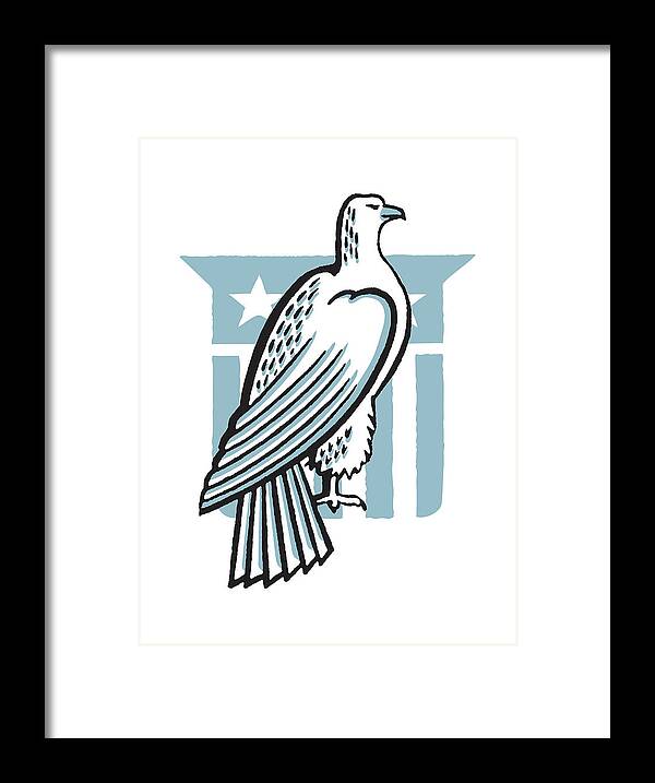 America Framed Print featuring the drawing Eagle With Crest by CSA Images