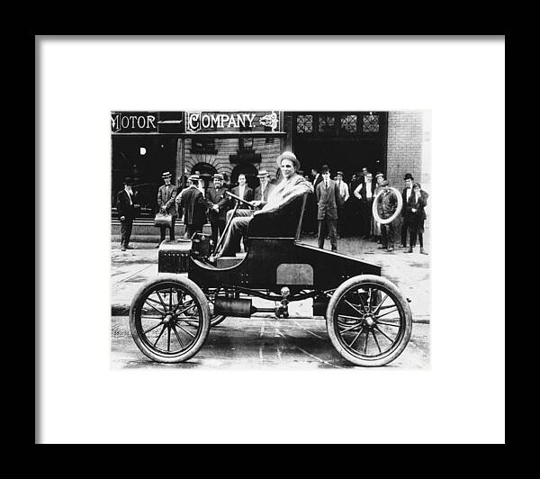 People Framed Print featuring the photograph Early Ford by Keystone Features