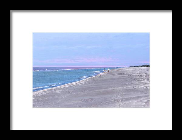Seascape Framed Print featuring the photograph Early Morning at the Beach by Kim Hojnacki