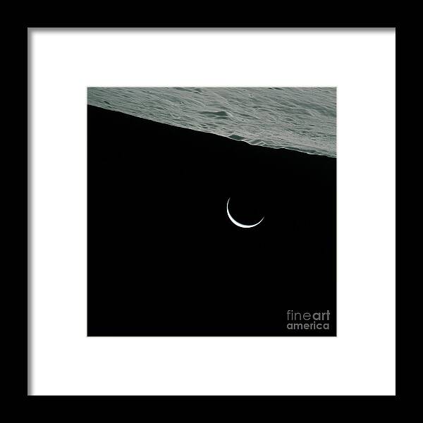 Earth Framed Print featuring the photograph Earthrise From Lunar Orbit During Apollo 15 by Nasa/science Photo Library