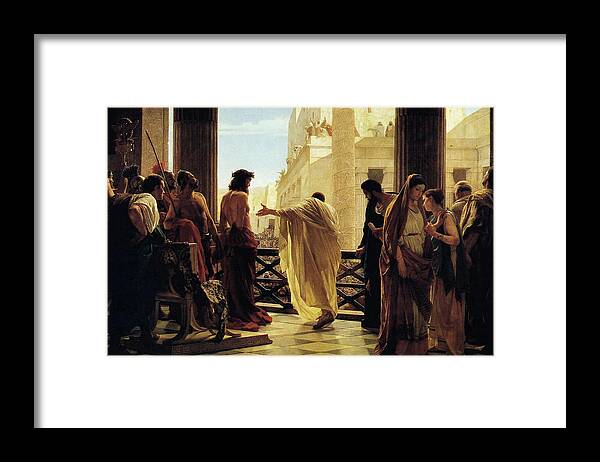 Christian Framed Print featuring the painting Ecco Homo by Antonio Ciseri