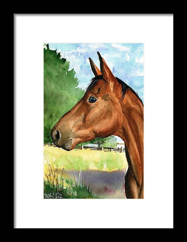 Horse Framed Print featuring the painting Eddie Horse Painting by Dora Hathazi Mendes