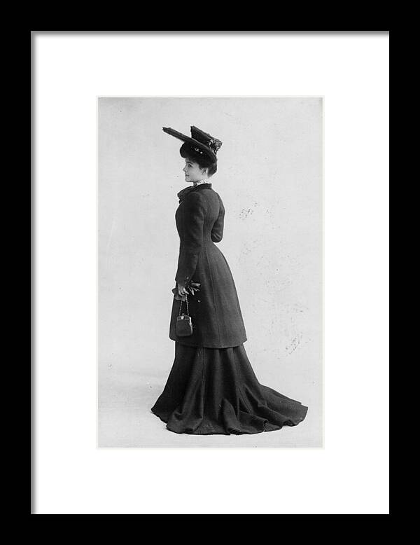 Three Quarter Length Framed Print featuring the photograph Edwardian Coat by London Stereoscopic Company