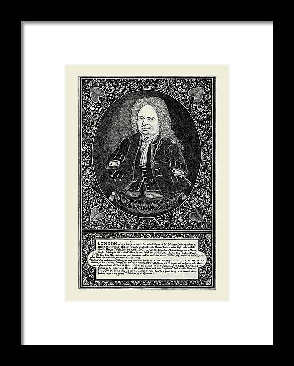 Phocomelic Framed Print featuring the painting Effigy of Matthias Buchinger by Unknown