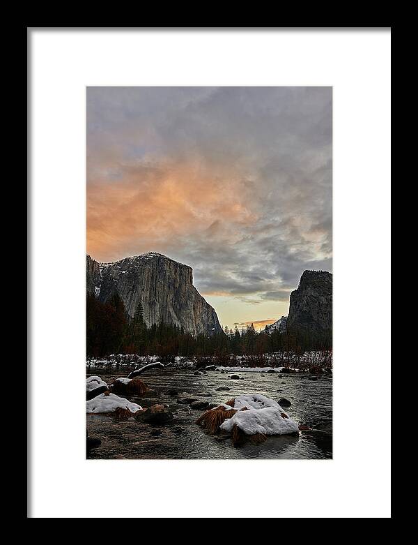 Forest Framed Print featuring the photograph El Capitan at Sunset by Jon Glaser