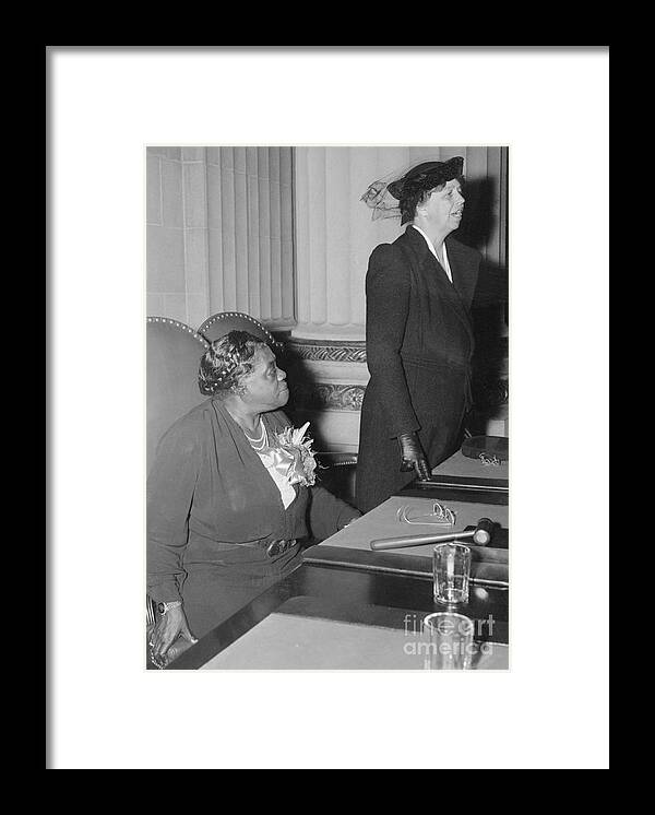 Event Framed Print featuring the photograph Eleanor Roosevelt With National Youth by Bettmann