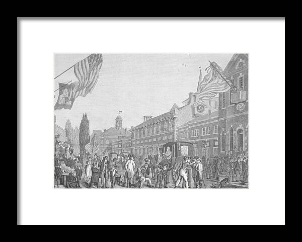 Crowd Framed Print featuring the photograph Election In Front Of State House, Pa by Kean Collection