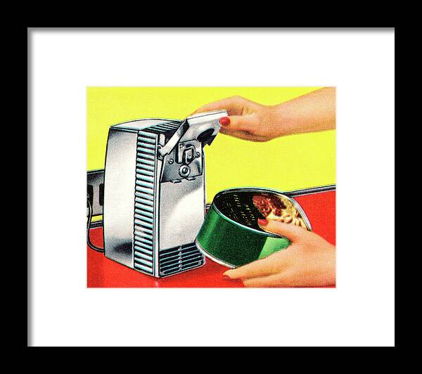 Campy Framed Print featuring the drawing Electric Can Opener by CSA Images