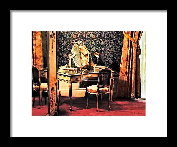 Bedroom Framed Print featuring the photograph Elegant Victorian Bedroom by Susan Savad