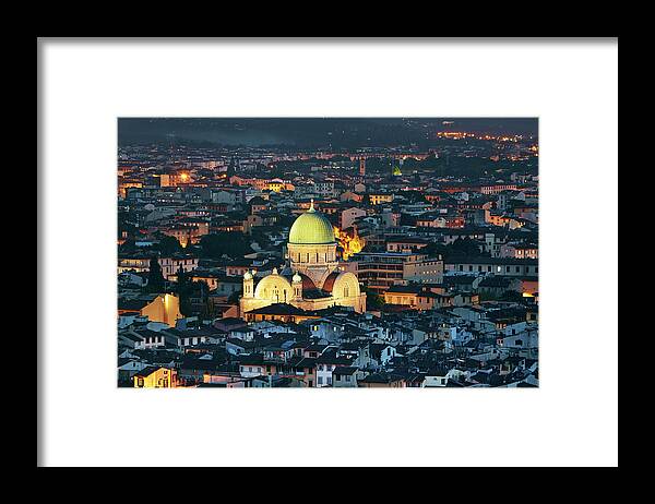 Tranquility Framed Print featuring the photograph Elevated View Of Great Synagogue Of by Allan Baxter