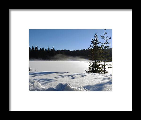 Winter Framed Print featuring the photograph Elk River Reservoir by Jean Evans
