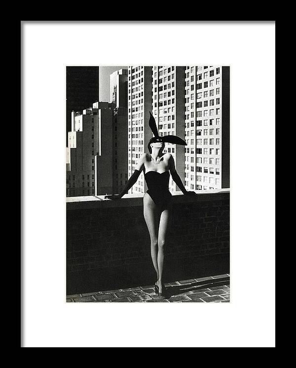 Helmut Newton Works Framed Print featuring the photograph Elsa Peretti Bunny 1975 Helmut Newton by Demode FM