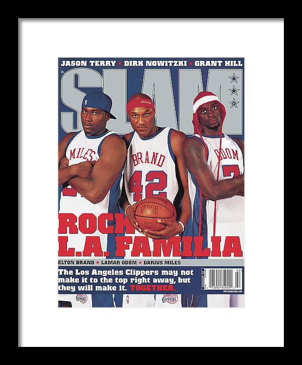 Elton Brand, Lamar Odom, Darius Miles: Rock L.A. Familia SLAM Cover Framed  Print