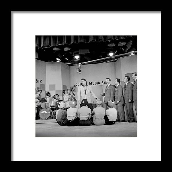 Rock Music Framed Print featuring the photograph Elvis Presley On The Milton Berle Show by Michael Ochs Archives