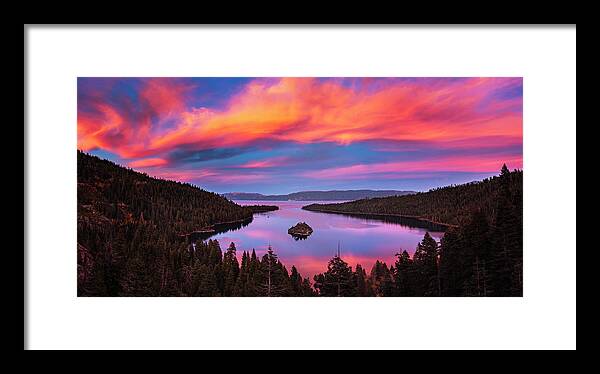 Emerald Bay Framed Print featuring the photograph Emerald Bay Explode by Brad Scott