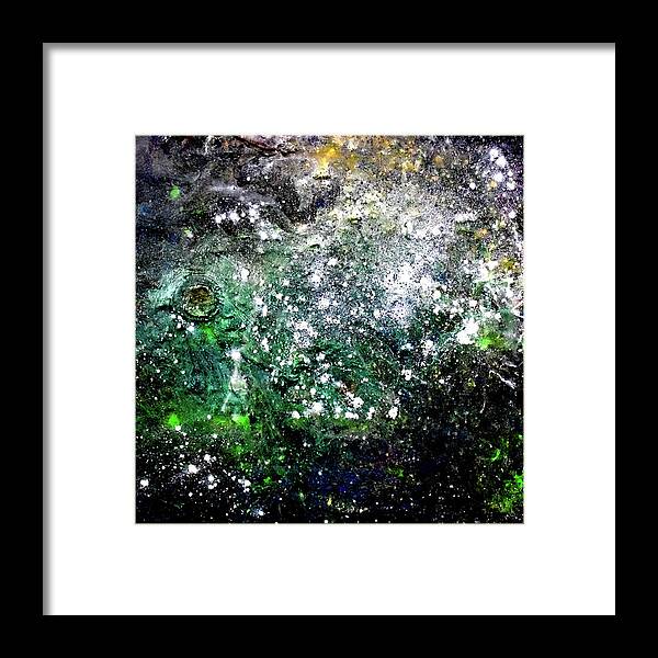 Space Framed Print featuring the photograph Emerald Nebula by Patsy Evans - Alchemist Artist