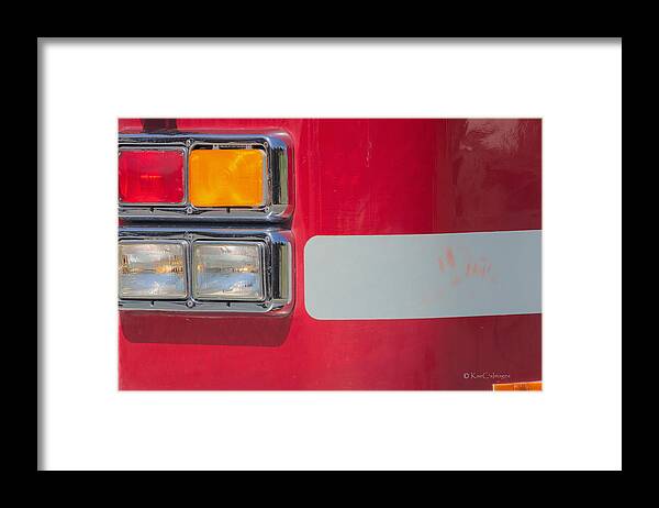 Red Emergency Vehicle Framed Print featuring the photograph Emergency Vehicle #2 by Kae Cheatham