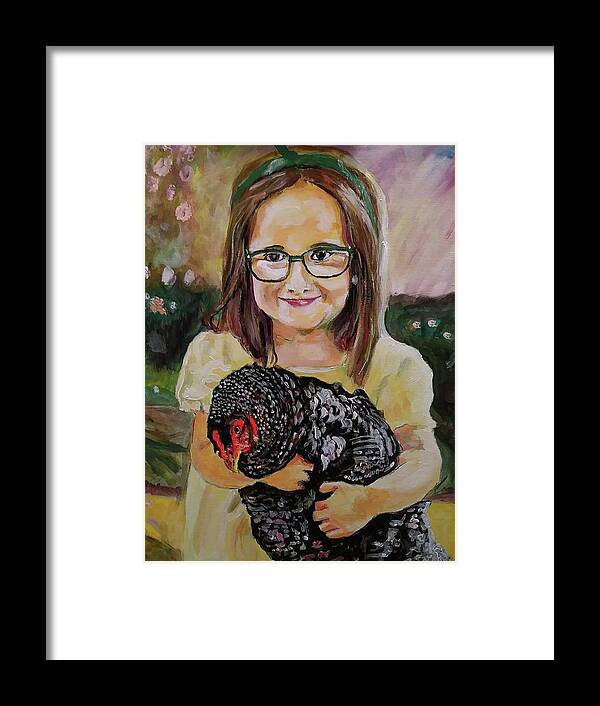 Little Girl Framed Print featuring the painting Emma Kate by Mike Benton