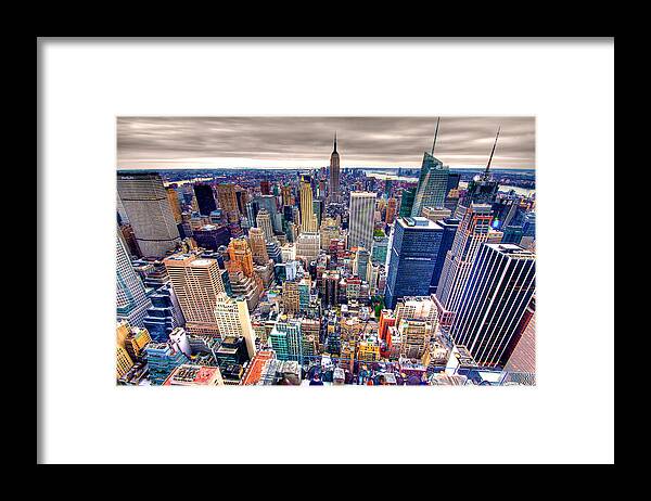 Tranquility Framed Print featuring the photograph Empire State Building And Midtown by Through The Lens