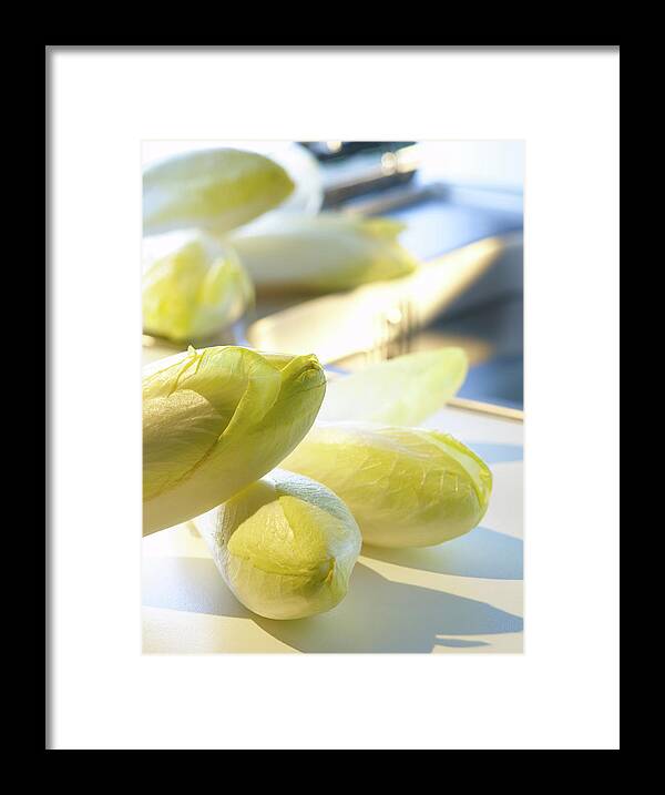 Endive Framed Print featuring the photograph Endives En Cuisine Chicory In The Kitchen by Studio - Photocuisine