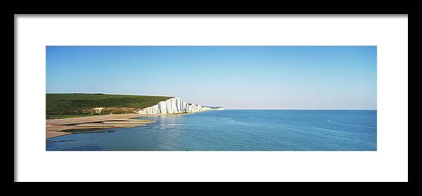 Scenics Framed Print featuring the photograph England, Sussex, The Seven Sisters by Alice