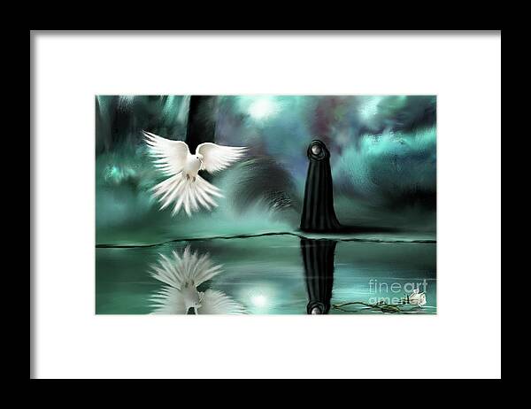  Framed Print featuring the painting Enigma #1 by Artificium -