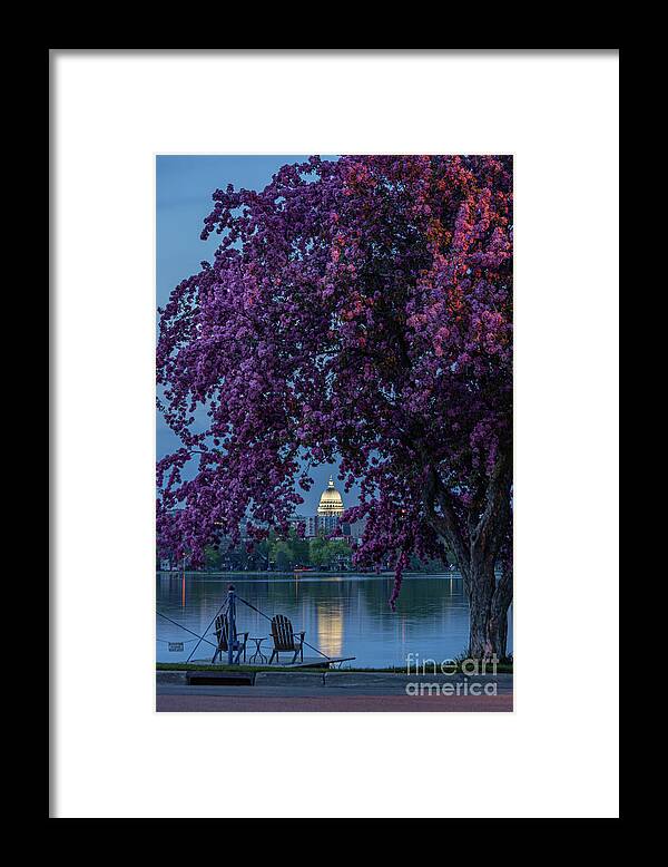 Redbud Framed Print featuring the photograph Relaxing Evening with a View by Amfmgirl Photography