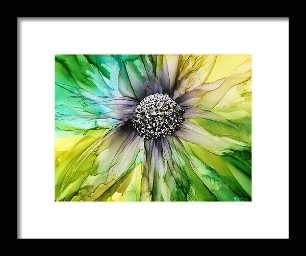 Abstract Framed Print featuring the painting Envious by Bonny Butler