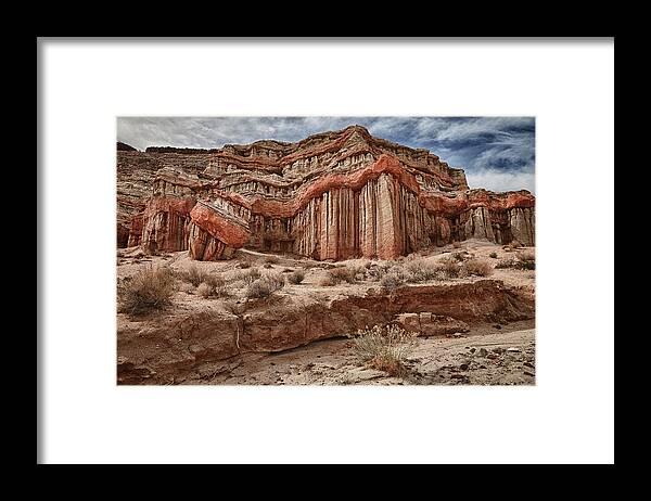 Geology Framed Print featuring the photograph Eroded And Banded Red Rock Formation by Alice Cahill
