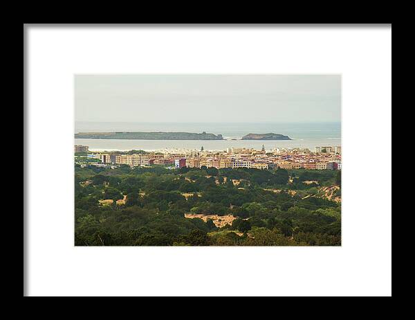 Essaouira Framed Print featuring the photograph Essaouira From the Hills by Jessica Levant
