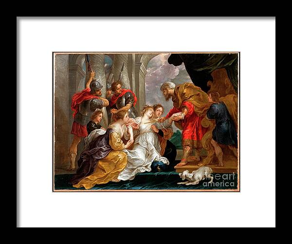 Christianity Framed Print featuring the painting Esther Presents Herself At The Palace by Willem Van The Elder Herp