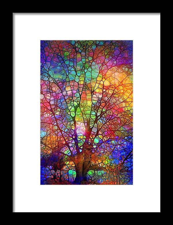 Tree Framed Print featuring the digital art Even the Tree is Glass on the Inside by Tara Turner