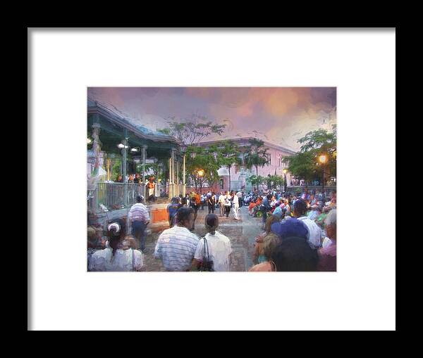 People Framed Print featuring the photograph Evening Festival by John Rivera