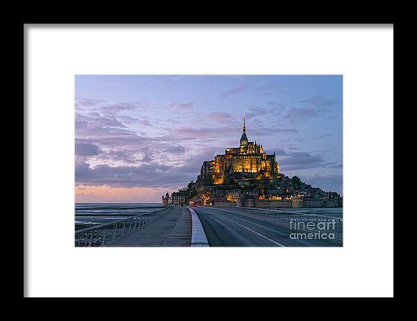Mont Saint Michel Framed Print featuring the photograph Evening Magic Mont Saint Michel by Wayne Moran