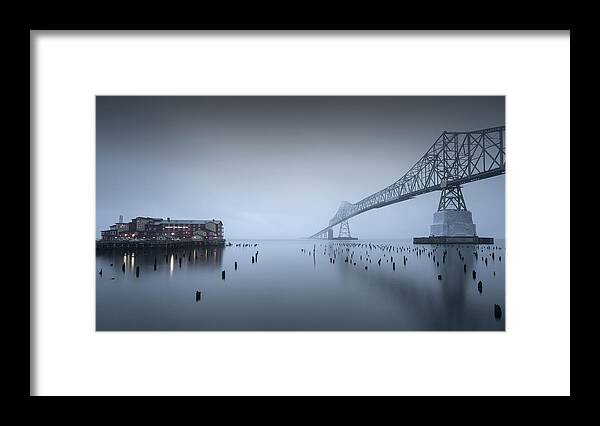 Mood Framed Print featuring the photograph Evening Mood - Astoria-megler Bridge by Robbert Mulder