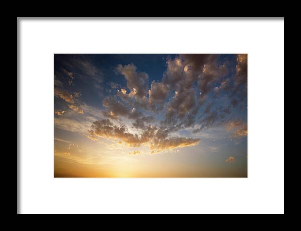 Scenics Framed Print featuring the photograph Evening Sky by Xavierarnau