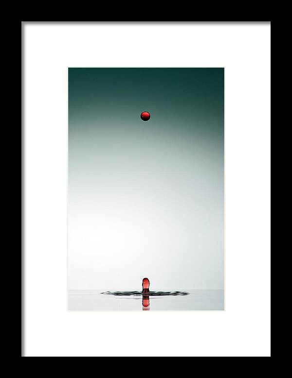 Abstract Framed Print featuring the photograph Evolution Of Waterdrops - 4 by Veli Aydogdu