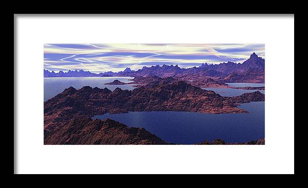 Planet Framed Print featuring the digital art Exoplanet #1 by Bernie Sirelson