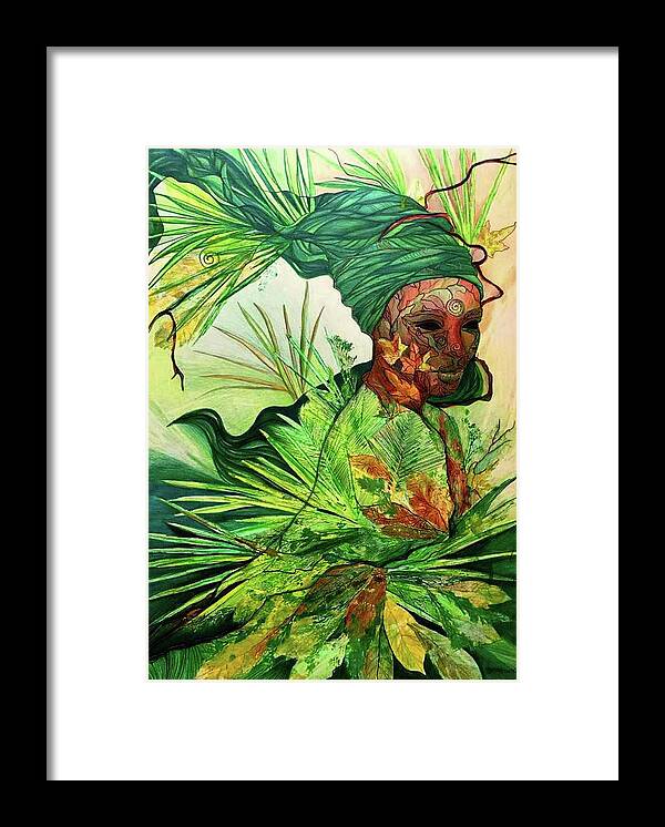 Fairy Faunas Green Woods Framed Print featuring the drawing Exotic Fauna by Bernadett Bagyinka