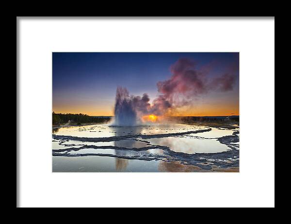 Yellowstone Framed Print featuring the photograph Explosion by Dr. Nicholas Roemmelt