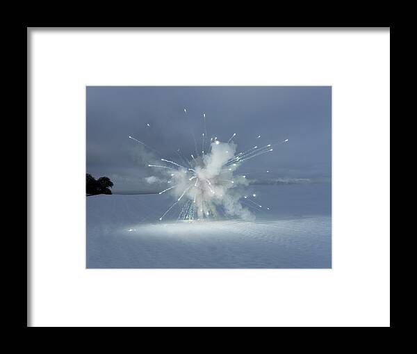 Copenhagen Framed Print featuring the photograph Explosion In Winter Landscape by Henrik Sorensen