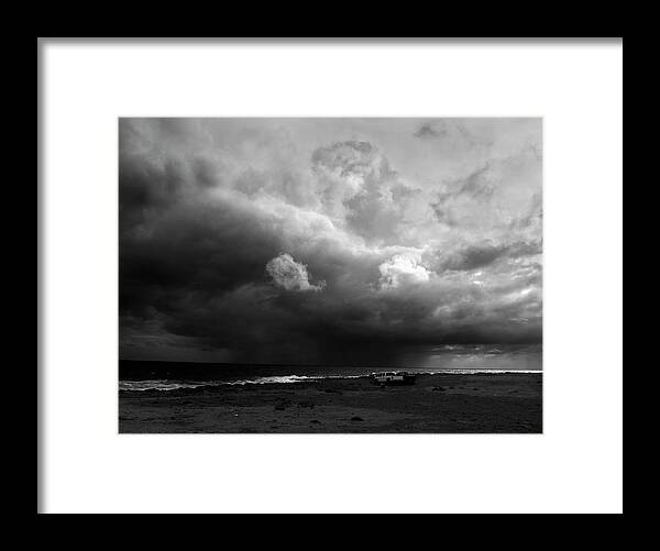 Storm Framed Print featuring the photograph Waiting for the Storm by Alina Oswald