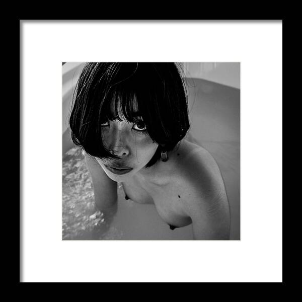 Nude Framed Print featuring the photograph Eyes by Nekogesaku