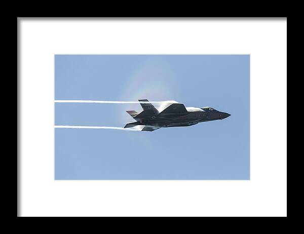F-35 Framed Print featuring the photograph F-35 with Vapor by John Daly