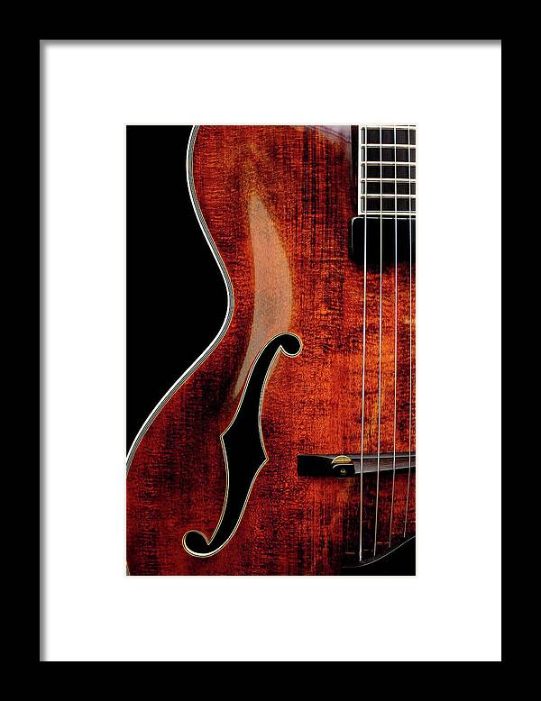 Rock Music Framed Print featuring the photograph F Hole Guitar by Slobo