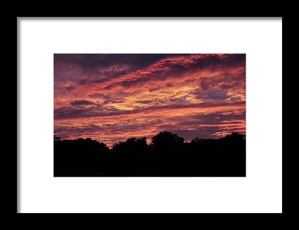 Sunset Framed Print featuring the photograph Skies Ablaze by Jessica Jenney